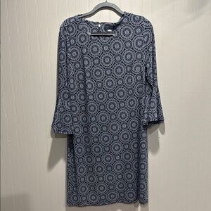 Tommy Hilfuger - Elegant Blue Patterned Dress